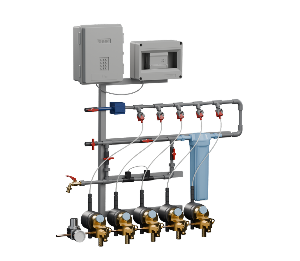An injection skid on its stand
